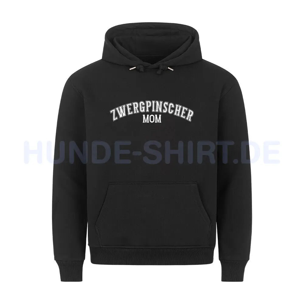 Premium Hoodie "Zwergpinscher - MOM" Schwarz – hunde-shirt.de