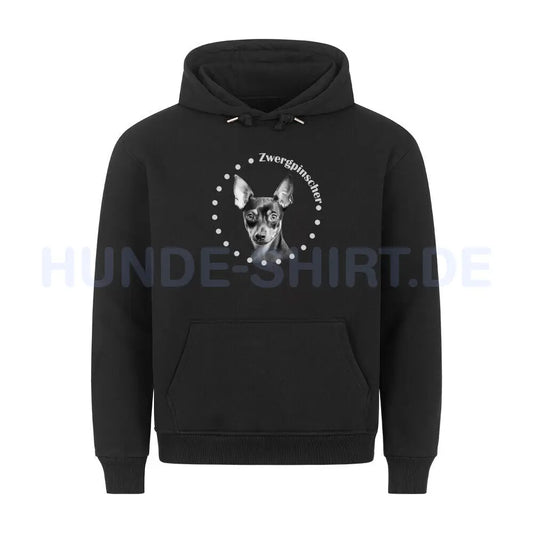 Premium Hoodie "Zwergpinscher R" Schwarz – hunde-shirt.de