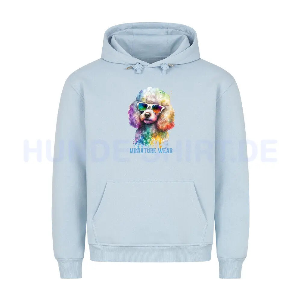 Premium Hoodie "Zwergpudel - Miniature Wear" Babyblau – hunde-shirt.de