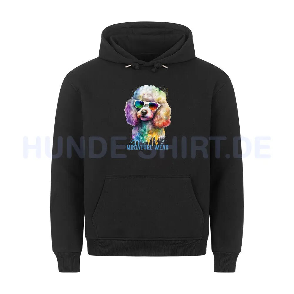 Premium Hoodie "Zwergpudel - Miniature Wear" Schwarz – hunde-shirt.de