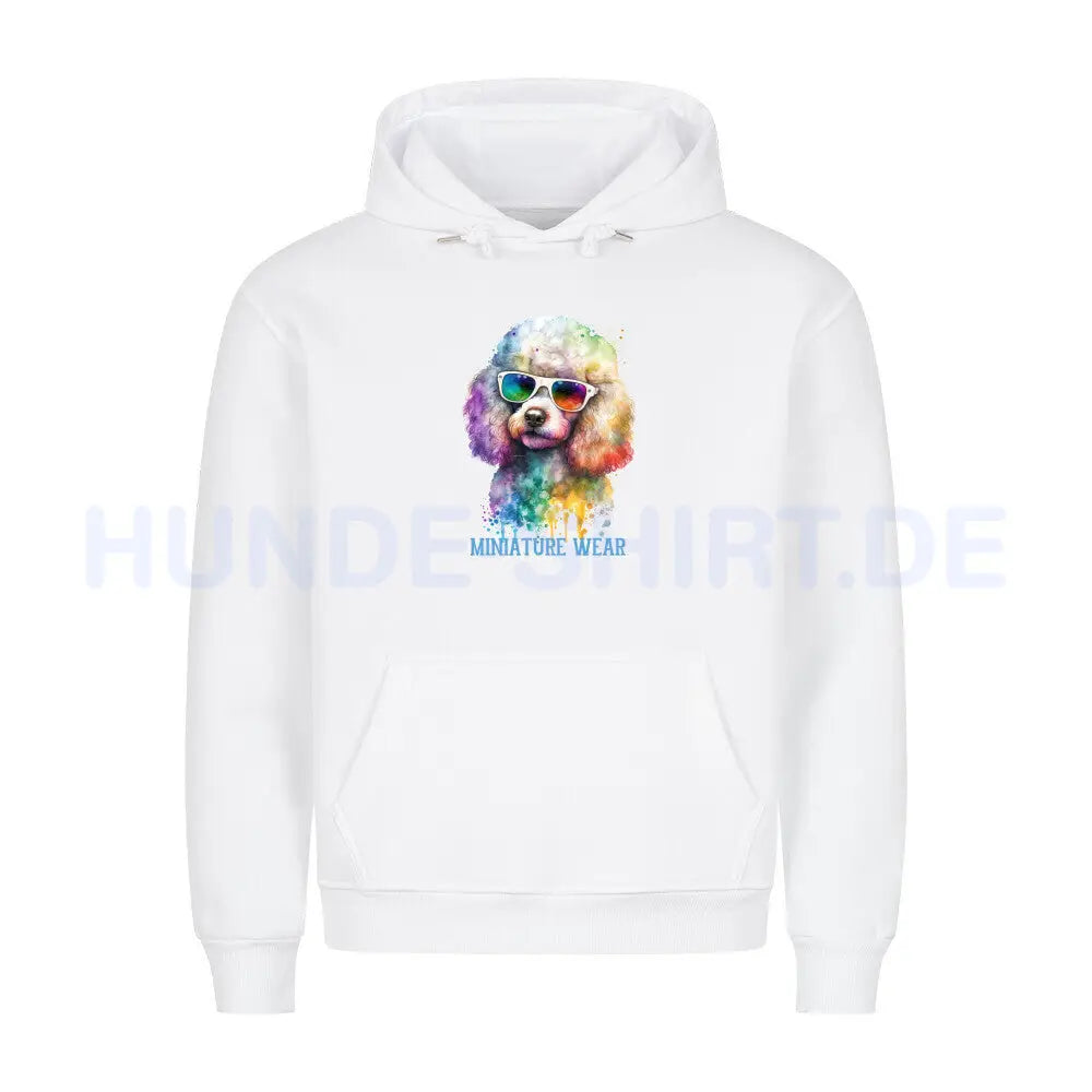 Premium Hoodie "Zwergpudel - Miniature Wear" Weiß – hunde-shirt.de