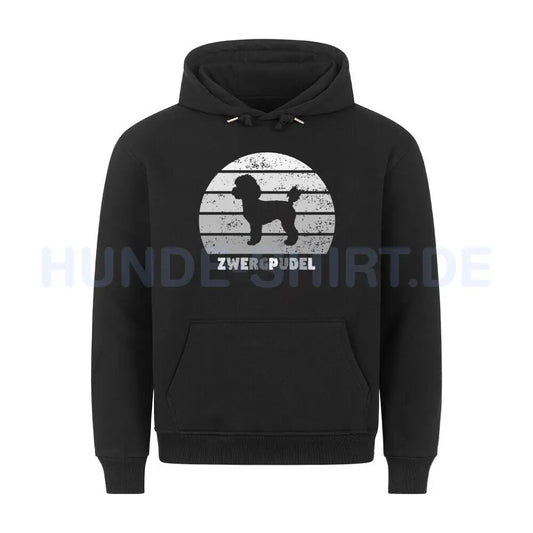 Premium Hoodie "Zwergpudel" Schwarz – hunde-shirt.de