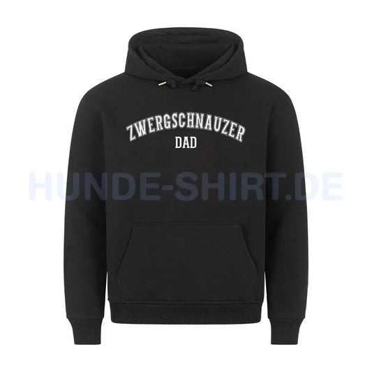 Premium Hoodie "Zwergschnauzer - DAD" Schwarz – hunde-shirt.de