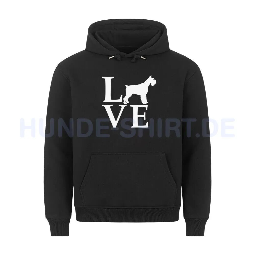 Premium Hoodie "Zwergschnauzer - Love" Schwarz – hunde-shirt.de