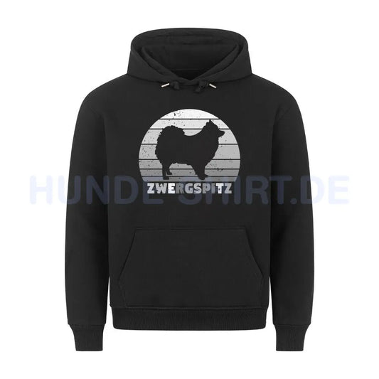 Premium Hoodie "Zwergspitz" Schwarz – hunde-shirt.de