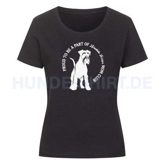 Premium Organic Damen-Shirt "Airedale Terrier - CLUB" Schwarz – hunde-shirt.de