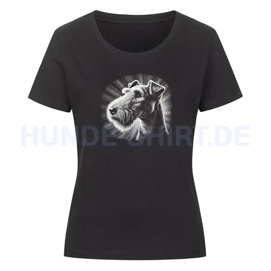 Premium Organic Damen-Shirt "Airedale Terrier - Shine" Schwarz – hunde-shirt.de