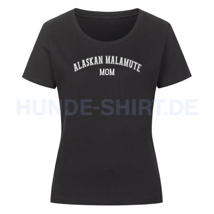 Premium Organic Damen-Shirt "Alaskan Malamute - MOM" Schwarz – hunde-shirt.de