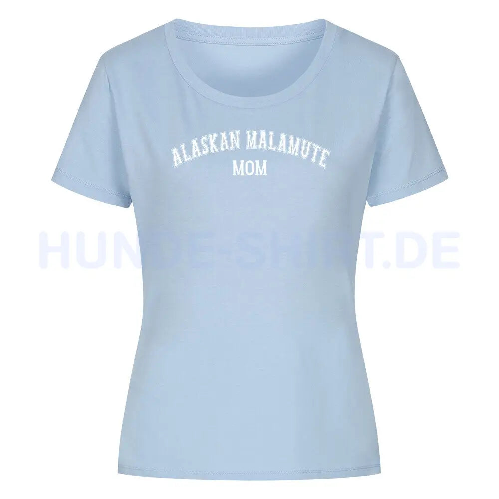 Premium Organic Damen-Shirt "Alaskan Malamute - MOM" Sky Blue – hunde-shirt.de