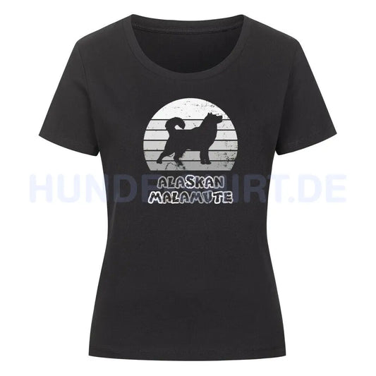 Premium Organic Damen-Shirt "Alaskan Malamute" Schwarz – hunde-shirt.de