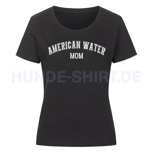 Premium Organic Damen-Shirt "American Water - MOM" Schwarz – hunde-shirt.de