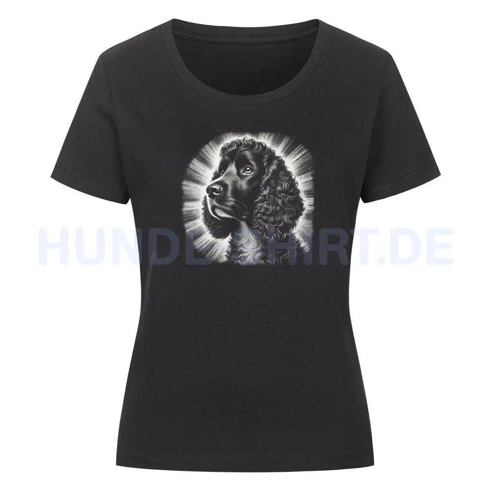 Premium Organic Damen-Shirt "American Water - Shine" Schwarz – hunde-shirt.de