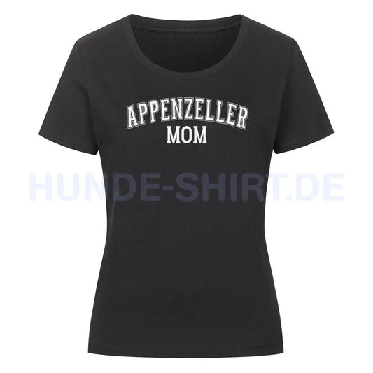 Premium Organic Damen-Shirt "Appenzeller - MOM" Schwarz – hunde-shirt.de