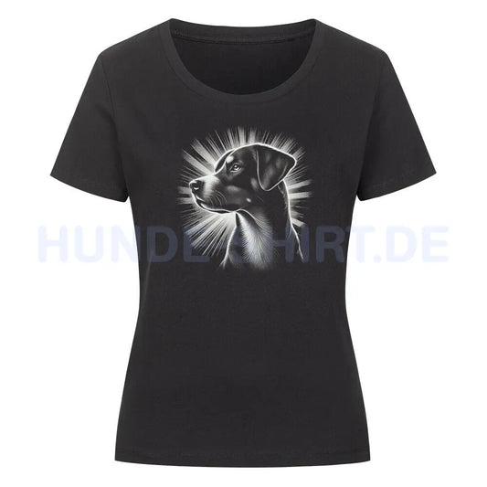 Premium Organic Damen-Shirt "Appenzeller - Shine" Schwarz – hunde-shirt.de