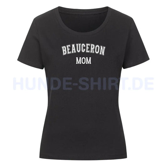 Premium Organic Damen-Shirt "Beauceron - MOM" Schwarz – hunde-shirt.de