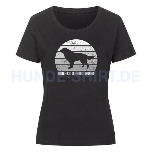 Premium Organic Damen-Shirt "Berner Sennenhund" Schwarz – hunde-shirt.de