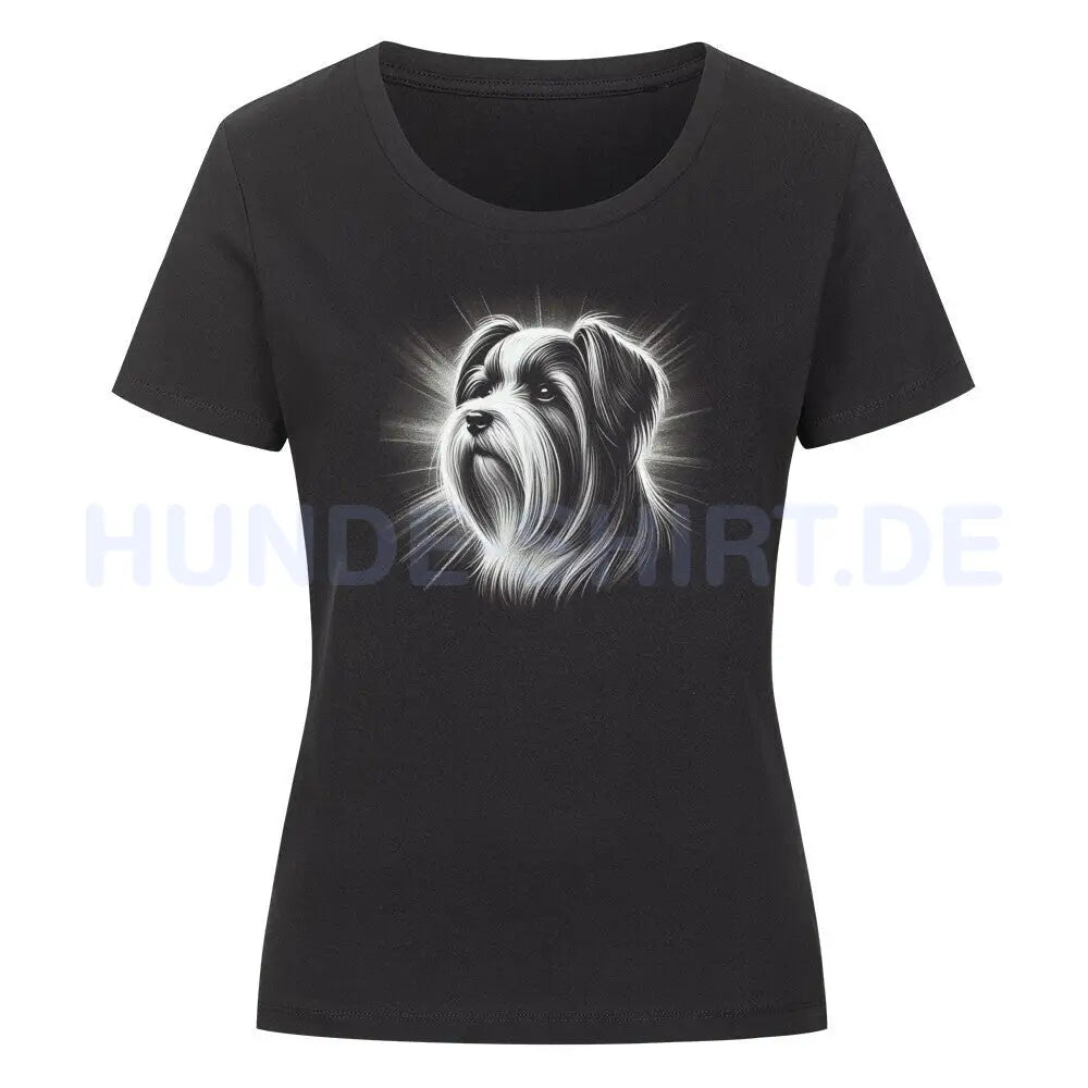 Premium Organic Damen-Shirt "Biewer Terrier - Shine" Schwarz – hunde-shirt.de