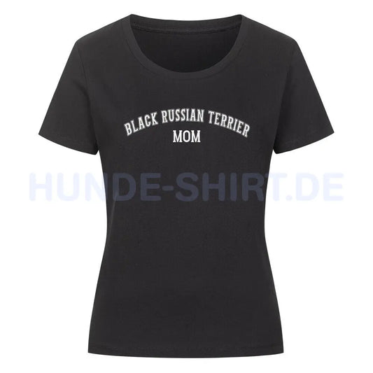 Premium Organic Damen-Shirt "Black Russian Terrier - MOM" Schwarz – hunde-shirt.de