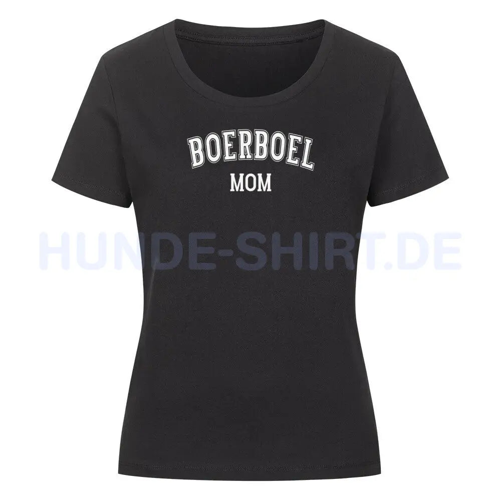 Premium Organic Damen-Shirt "Boerboel - MOM" Schwarz – hunde-shirt.de