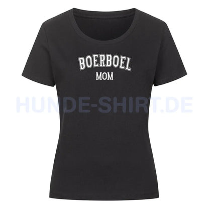 Premium Organic Damen-Shirt "Boerboel - MOM" Schwarz – hunde-shirt.de