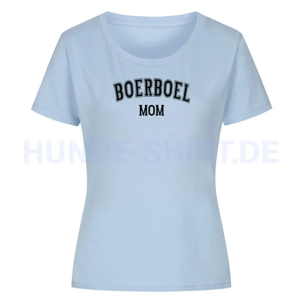 Premium Organic Damen-Shirt "Boerboel - MOM" Sky Blue – hunde-shirt.de