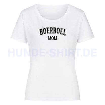 Premium Organic Damen-Shirt "Boerboel - MOM" Weiß – hunde-shirt.de