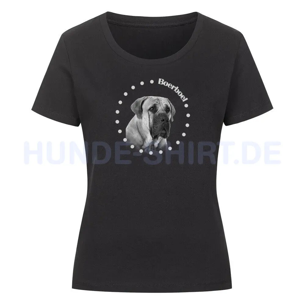 Premium Organic Damen-Shirt "Boerboel R" Schwarz – hunde-shirt.de