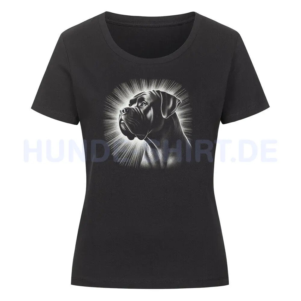 Premium Organic Damen-Shirt "Boerboel - Shine" Schwarz – hunde-shirt.de