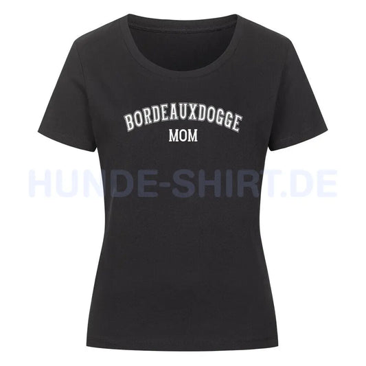 Premium Organic Damen-Shirt "Bordeauxdogge - MOM" Schwarz – hunde-shirt.de