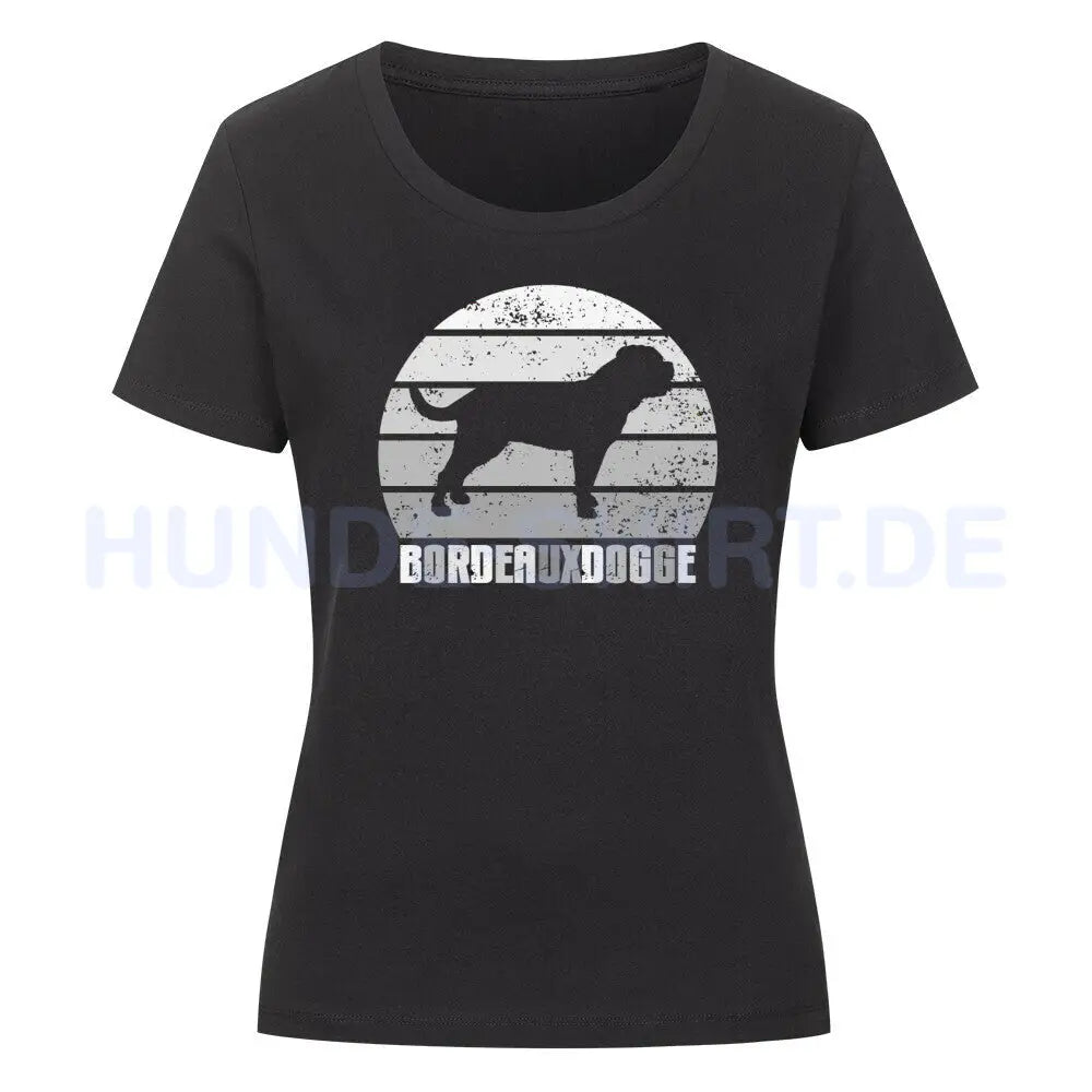 Premium Organic Damen Shirt "Bordeauxdogge" Schwarz – hunde-shirt.de