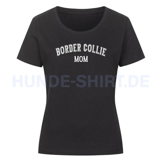 Premium Organic Damen-Shirt "Border Collie - MOM" Schwarz – hunde-shirt.de