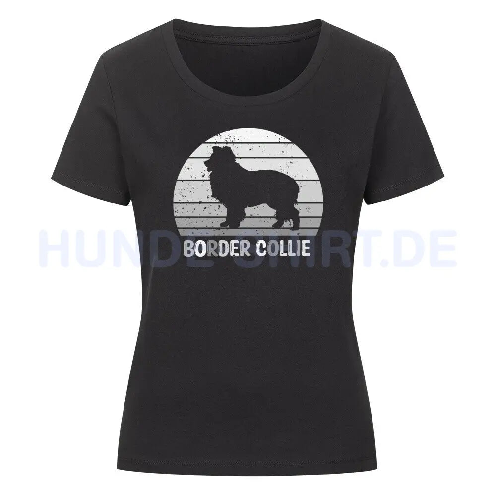 Premium Organic Damen-Shirt "Border Collie" Schwarz – hunde-shirt.de