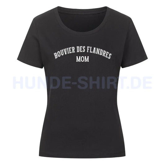 Premium Organic Damen-Shirt "Bouvier - MOM" Schwarz – hunde-shirt.de