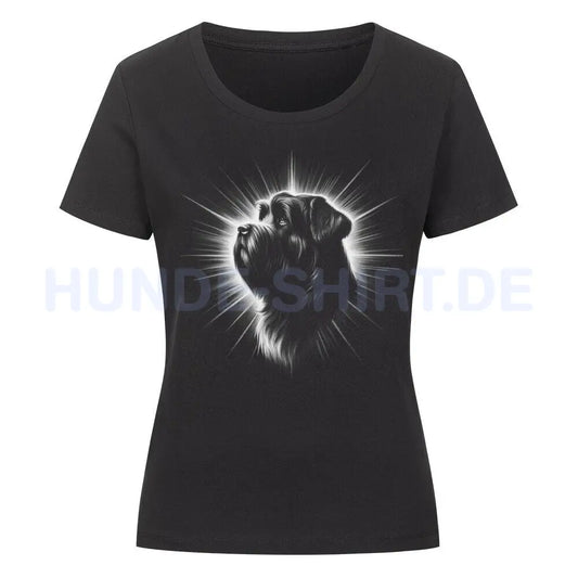 Premium Organic Damen-Shirt "Bouvier - Shine" Schwarz – hunde-shirt.de