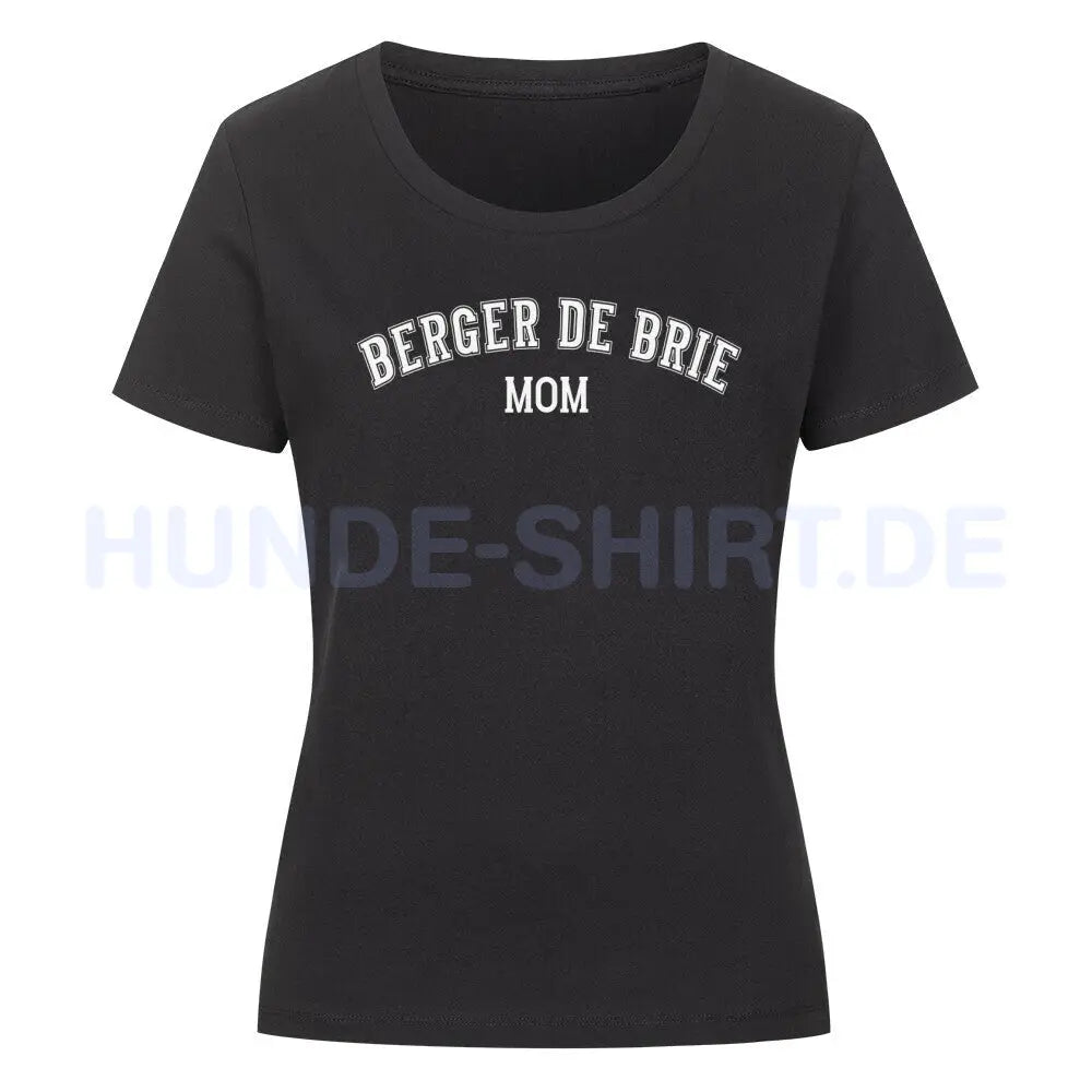 Premium Organic Damen-Shirt "Briard - MOM 2" Schwarz – hunde-shirt.de