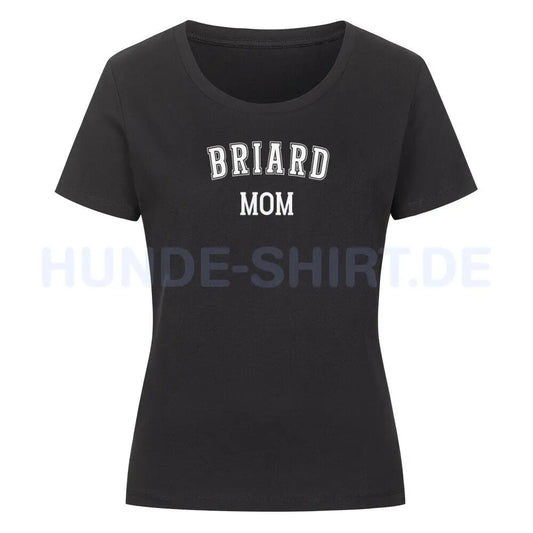 Premium Organic Damen-Shirt "Briard - MOM" Schwarz – hunde-shirt.de