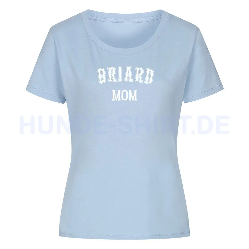 Premium Organic Damen-Shirt "Briard - MOM" Sky Blue – hunde-shirt.de