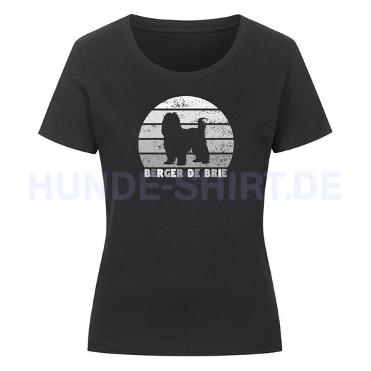 Premium Organic Damen-Shirt "Briard S" Schwarz – hunde-shirt.de