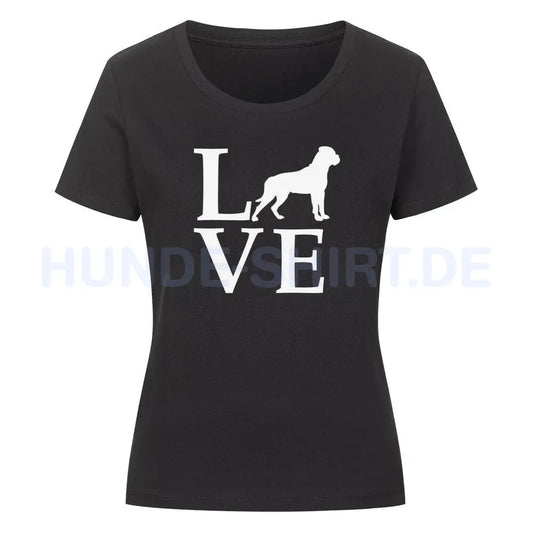 Premium Organic Damen-Shirt "Bullmastiff - BIG LOVE" Schwarz – hunde-shirt.de