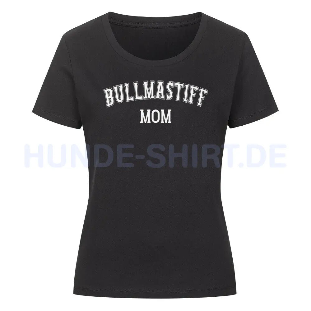 Premium Organic Damen-Shirt "Bullmastiff - MOM" Schwarz – hunde-shirt.de