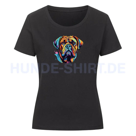 Premium Organic Damen-Shirt "Bullmastiff - Paint" Schwarz – hunde-shirt.de