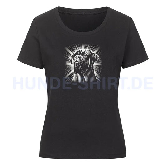 Premium Organic Damen-Shirt "Bullmastiff - Shine" Schwarz – hunde-shirt.de