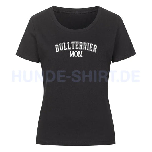 Premium Organic Damen-Shirt "Bullterrier - MOM" Schwarz – hunde-shirt.de