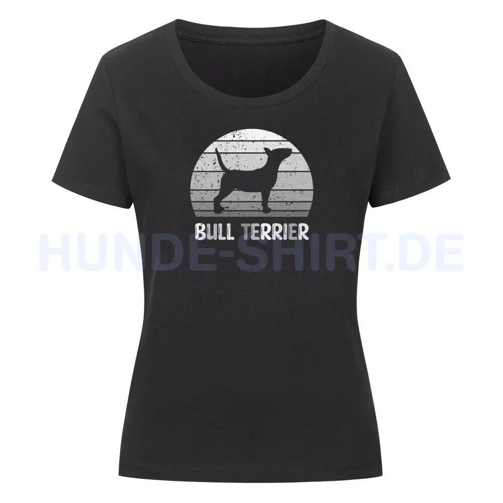 Premium Organic Damen-Shirt "Bullterrier S" Schwarz – hunde-shirt.de