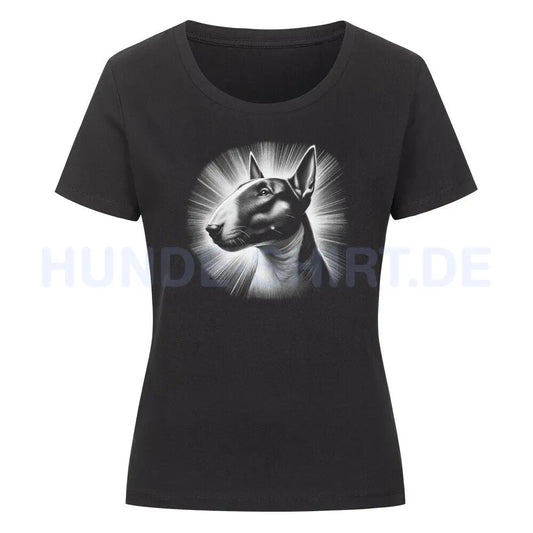 Premium Organic Damen-Shirt "Bullterrier - Shine" Schwarz – hunde-shirt.de