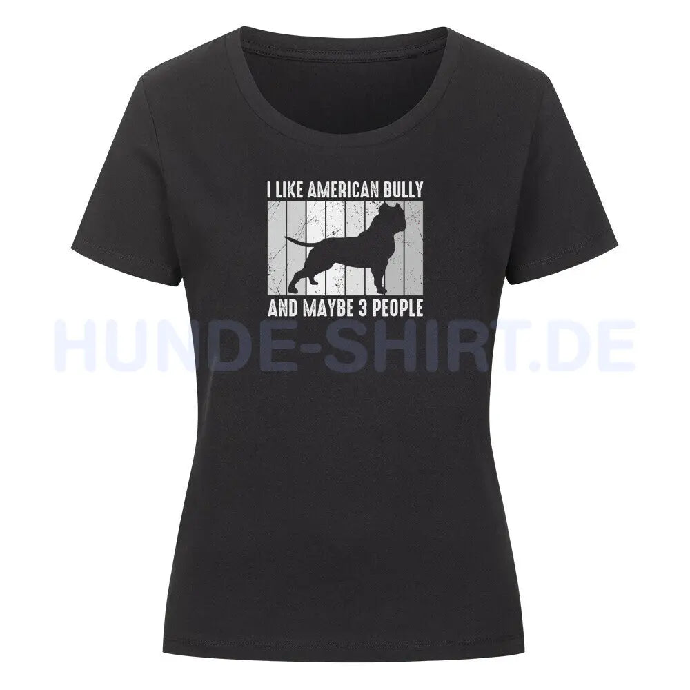 Premium Organic Damen-Shirt "Bully XL / XXL - I like..." Schwarz – hunde-shirt.de