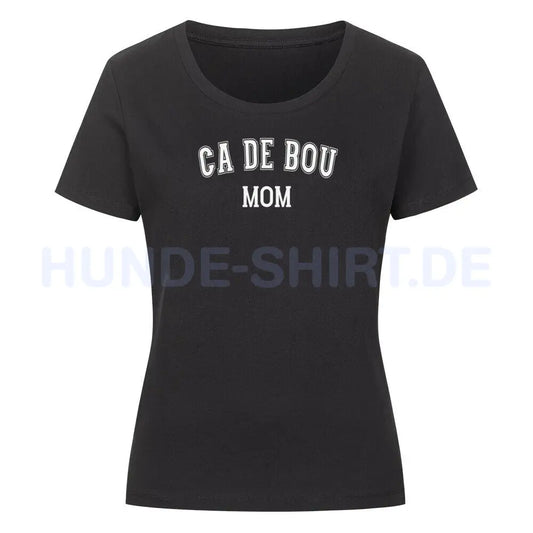 Premium Organic Damen-Shirt "Ca de Bou - MOM" Schwarz – hunde-shirt.de