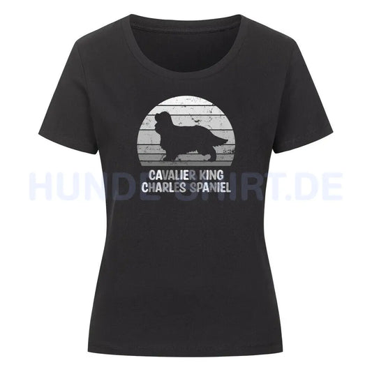 Premium Organic Damen-Shirt "Cavalier King Charles Spaniel" Schwarz – hunde-shirt.de