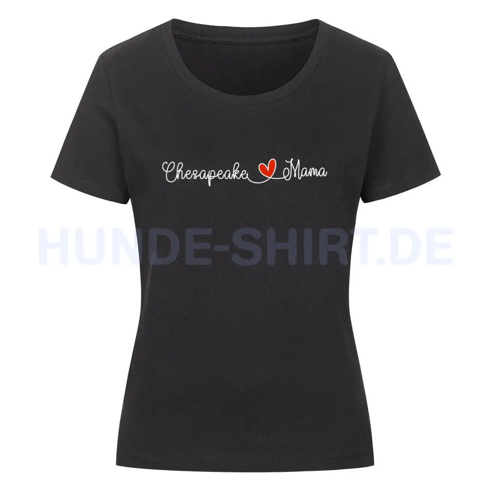 Premium Organic Damen-Shirt "Chesapeake Bay - Mama" Schwarz – hunde-shirt.de