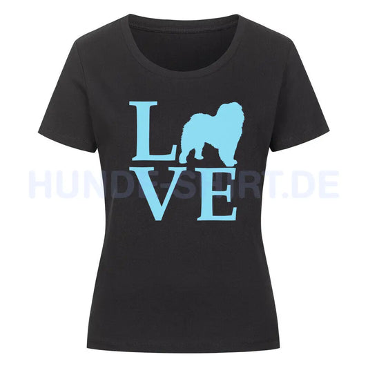 Premium Organic Damen-Shirt "Chow-Chow - LOVE" Schwarz – hunde-shirt.de